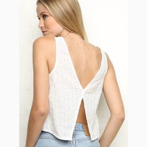 Brandy Melville Thaise Eyelet Crop Tank